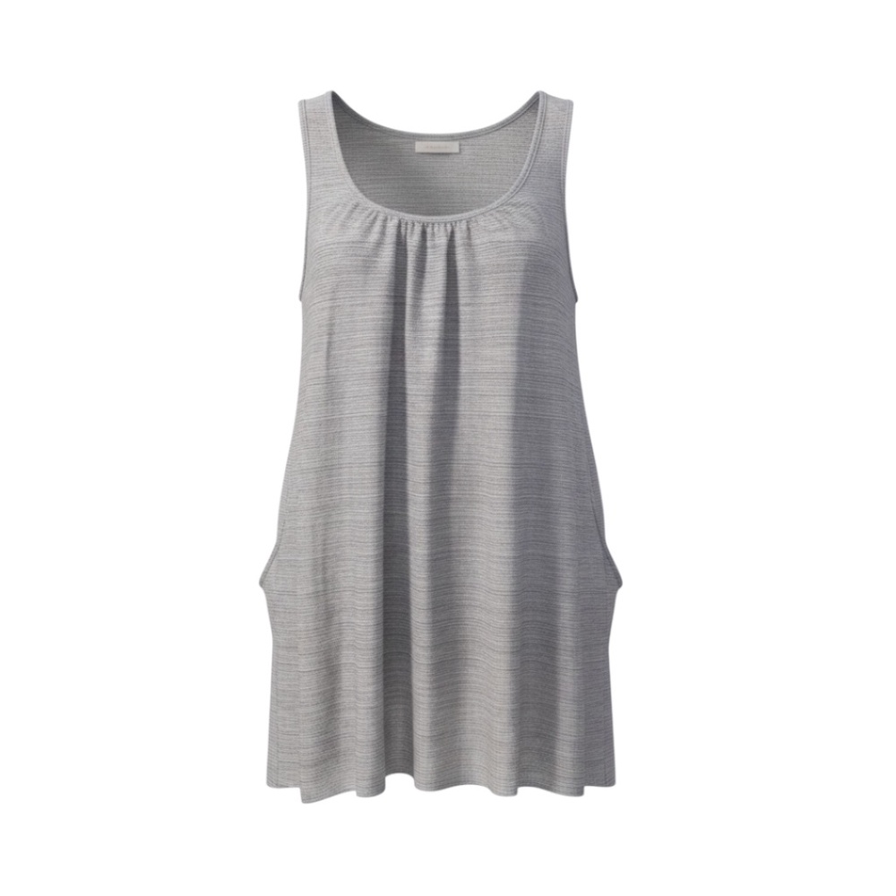Orange Caramel Asymmetrical Short Sleeves Dress Oversize Pocket Lightweight, Med